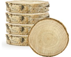 Partydeco Plaatsnaam kaartjes van hout - Bruiloft - 30x stuks - 5-7 cm - tafel indeling bepalen - Huwelijk
