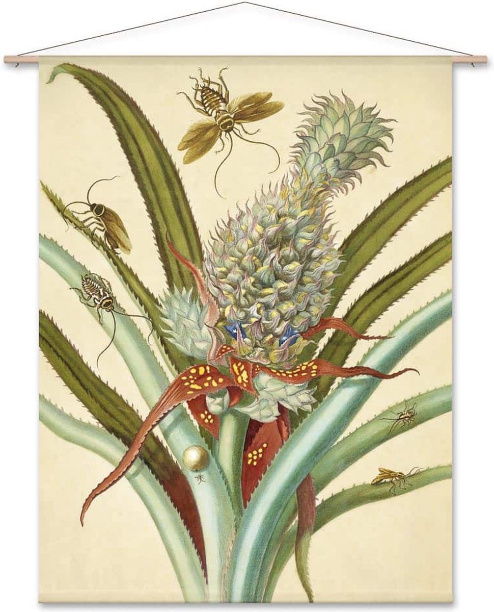 Wanddoek Metamorphosis Insectorum Surinamensium (zonder houten stokken)