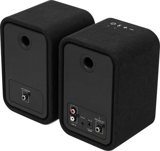 House of Marley Uplift Bluetooth Boekenplank Speakers - Hifi speakers - Stereo Set - Home Audio - Gemaakt van Duurzame Materialen - 16 Watt - Zwart — afbeelding 2