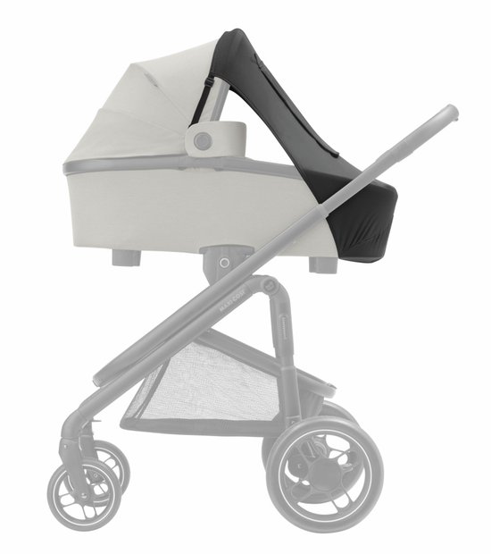 Pare-soleil Maxi-Cosi, Compatible avec les nacelles, poussettes et sièges auto Maxi-Cosi, Protection UPF 50+, Avec fenêtre coucou, Protège bébé du soleil, Plus de possibilités d'utilisation, Zwart