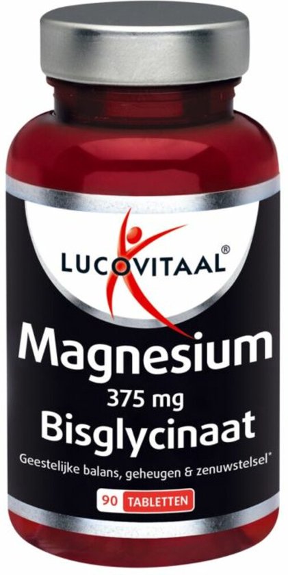Lucovitaal Magnesium 375mg Bisglycinaat - 2 x 90 tabletten - Voordeelverpakking
