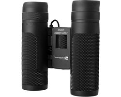 Verrekijker 10x25 optiek gezichtsveld in 1000 m - 101 kijkhoek - 58 ° uittredepupil diameter 11 mm kortste close-up grens 3m neopreen tas met nekband.