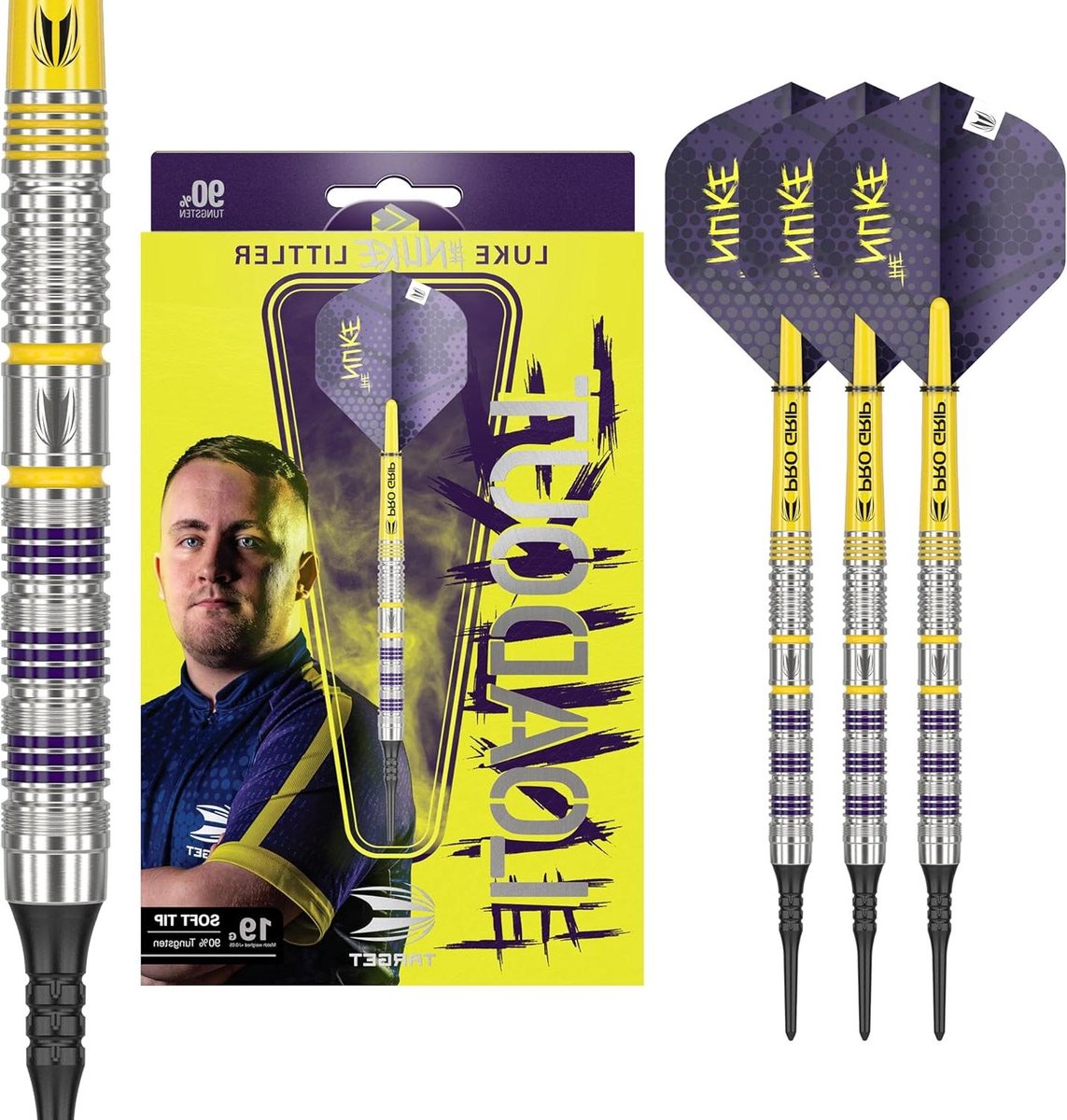 Loadout 90% Tungsten Soft Tip Darts Set - 19G Player Edition Pixel Tip Darts