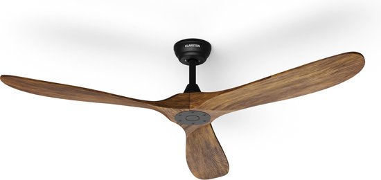 Klarstein Slimme Plafondventilator Met Licht En DC Motor - 132 Cm Energiezuinige Zomer Winter Schakelmodus Optimale Luchtstroom Voor Grote Ruimtes Premium Plafondventilatoren Met Licht Voor Thui
