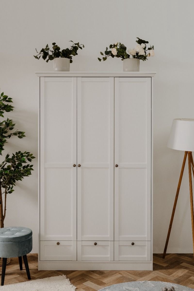 Finori Landwood Kast - Wit - 3-deurs - 120 x 51 cm