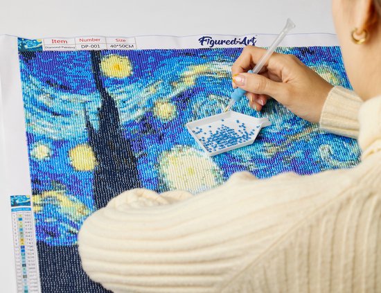 Figured' Art Diamond Painting Set Adultes 40x50 cm Witte - 5D DIY Art Full Drill Square Diamond - Toile roulée