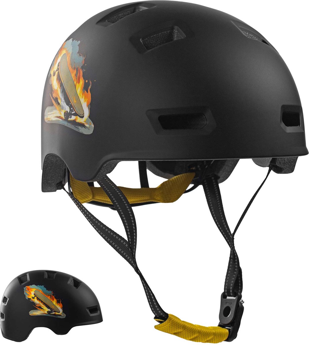 CRAZY SAFETY Skater Helm Rampage Skateboard