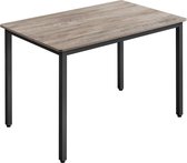 Bol.com Eettafel - Greige Gevlekt - Spaanplaat Staal - 120kg Capaciteit - 70cm x 110cm x 77cm - Montage-instructies aanbieding