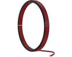 MMOBIEL 22 AWG Elektrische Draad Parallel – 22 Gauge 5m / 16.4ft – Vertinde Koperkabel – 2-Aderige Kabel – Led Strips, Audio / Luidspreker Kabel, Laagspanning Landschap Verlichting, Lampen