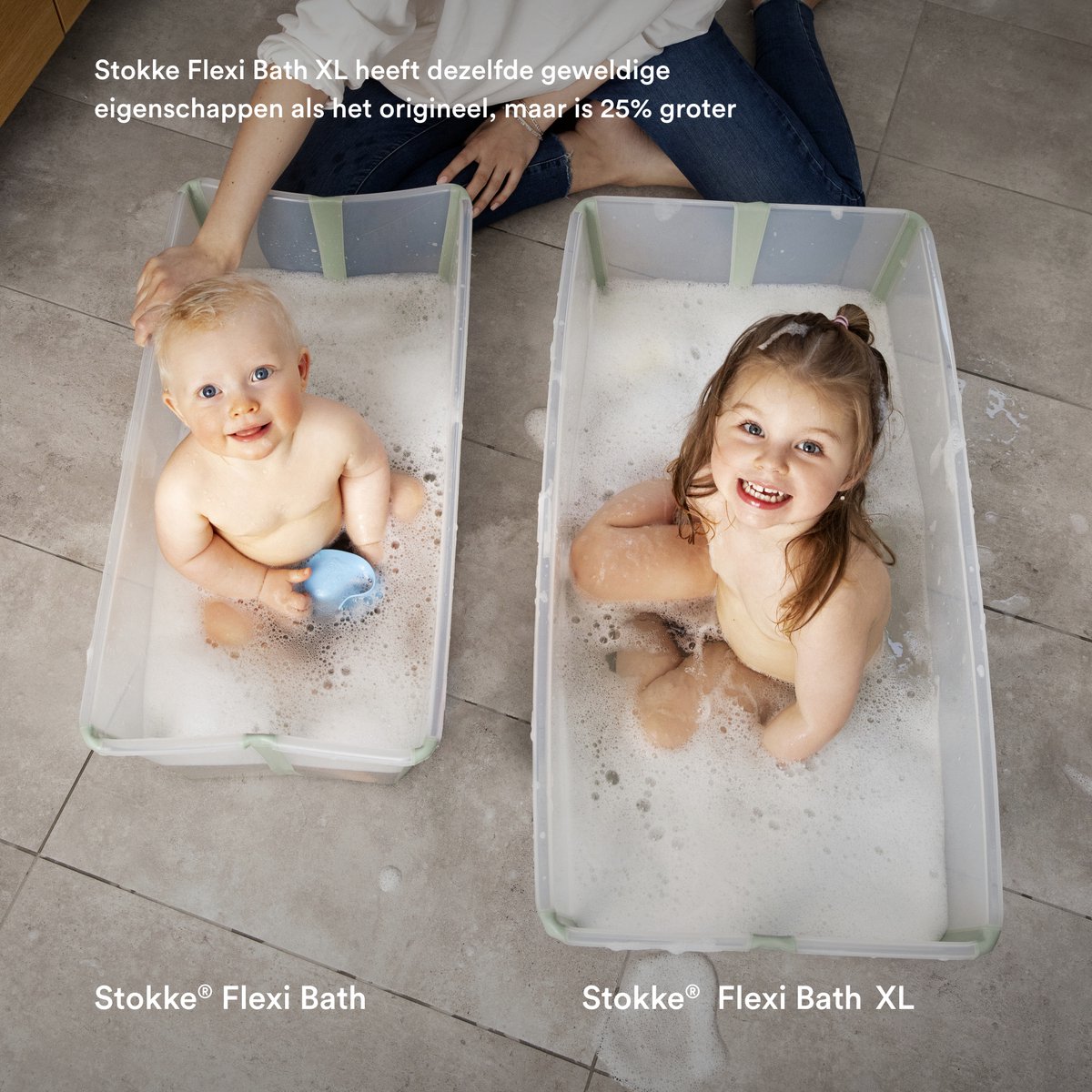 Stokke Flexi Bath is perfect for bathtime! Foldable, lightweight