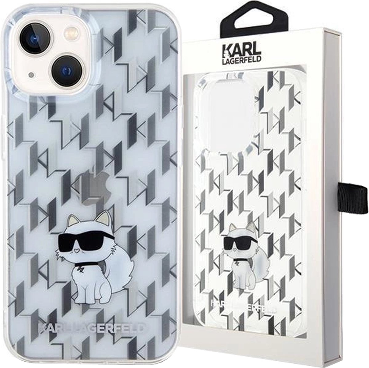 iPhone 15 Backcase hoesje - Karl Lagerfeld - Effen Transparant - TPU (Zacht)