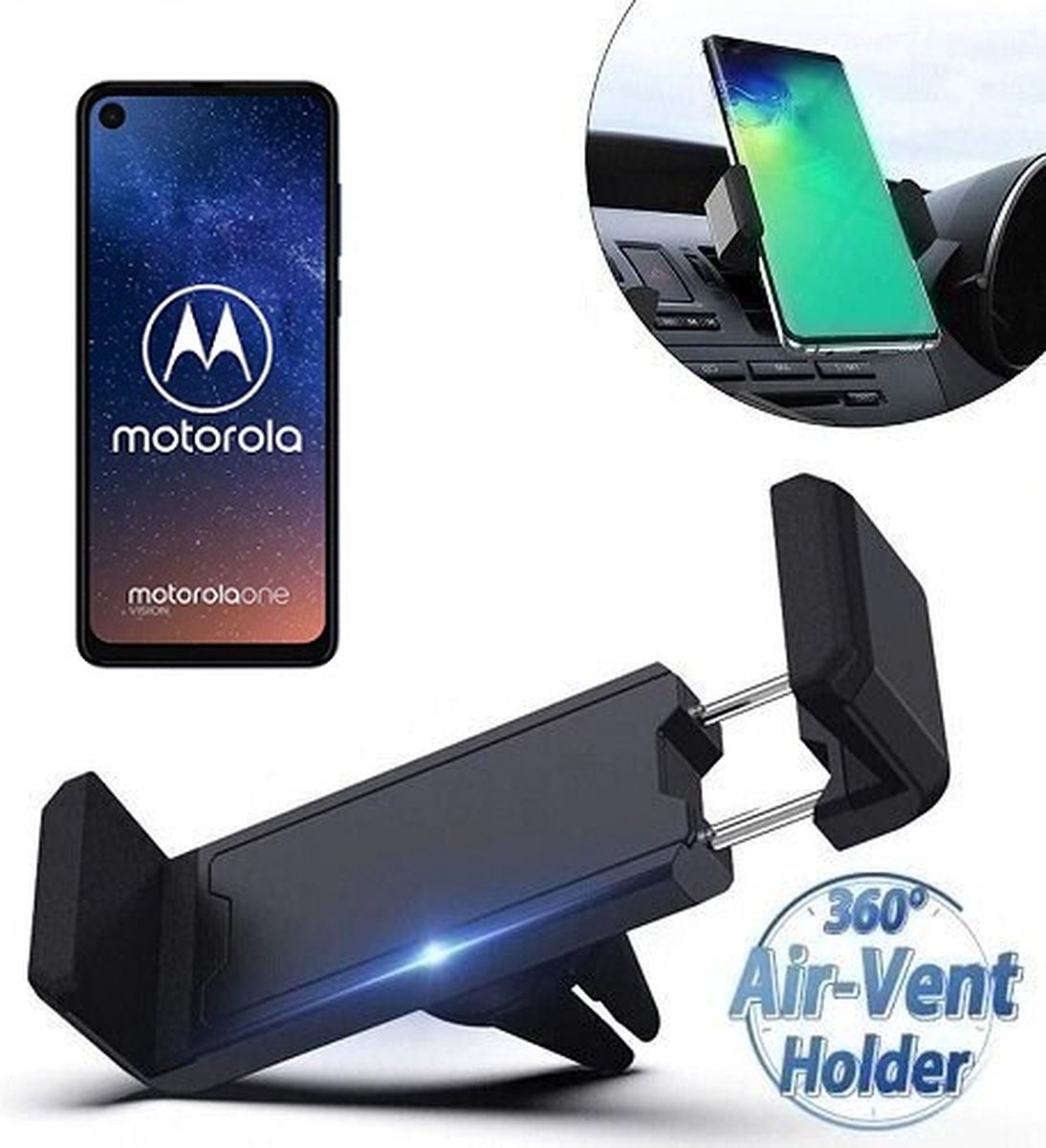 Motorola One Vision Autohouder Ventilatierooster