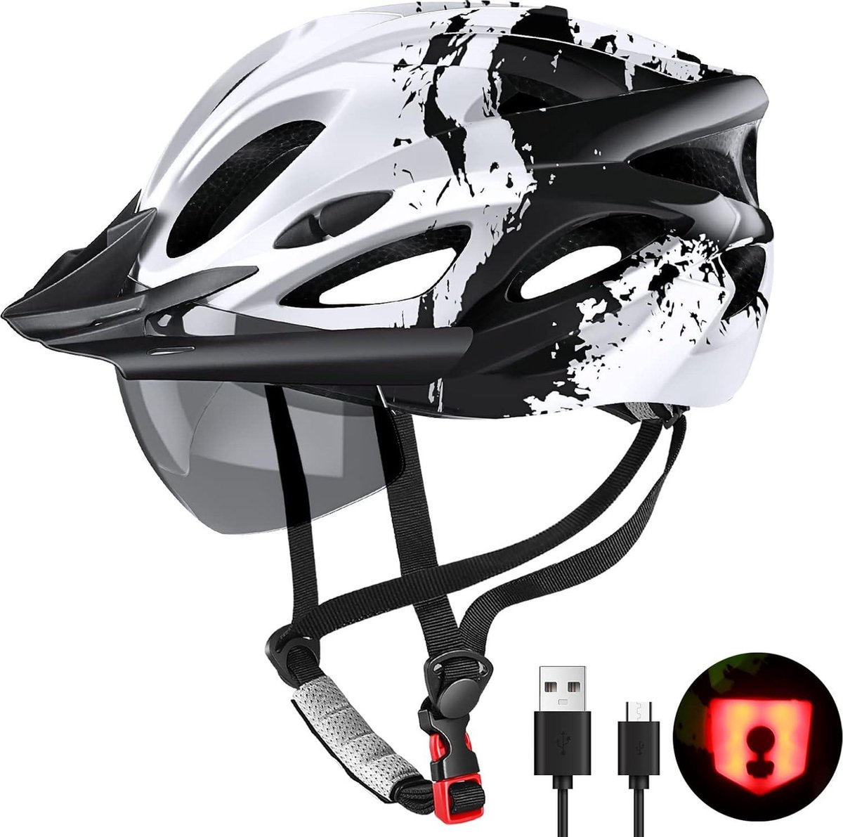 Junjam Casco Per Bici Elettrica Fietshelm Met Verlichting Junjam