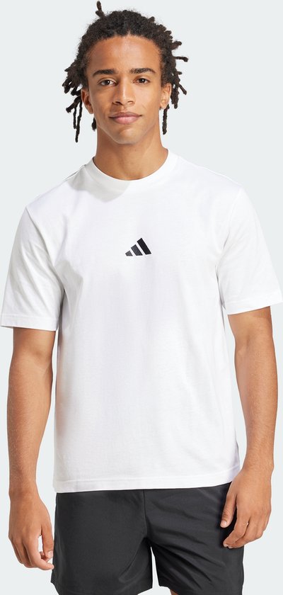 adidas Sportswear T-shirt jersey petit logo Essentials - Hommes - Blanc - XL