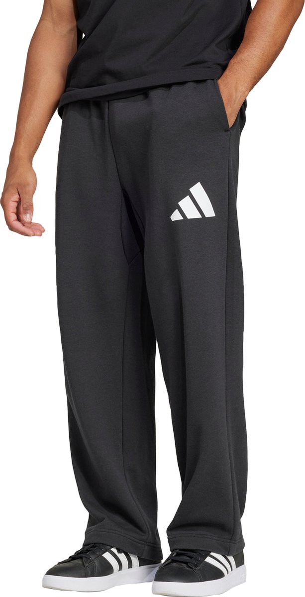 adidas Sportswear Essentials Wide Leg 3 Bar Logo Broek Heren Zwart