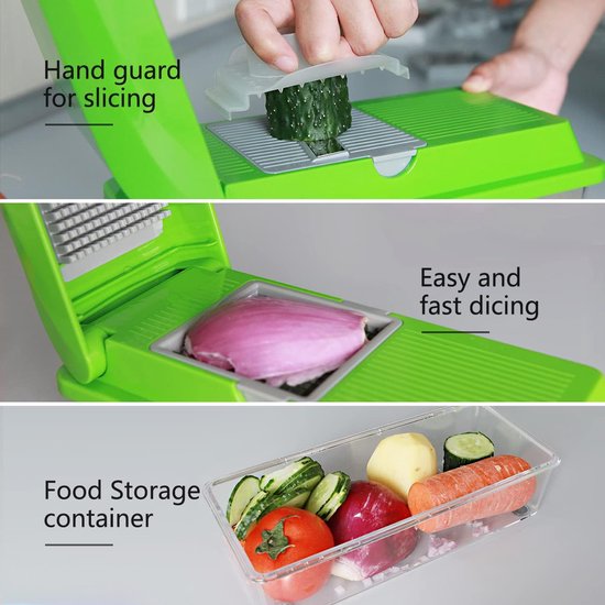 Groentesnijder, EENS VOOR AL Verstelbare Groentesnijder Genius Mandoline Groentesnijder Aardappelsnijder Uiensnijder