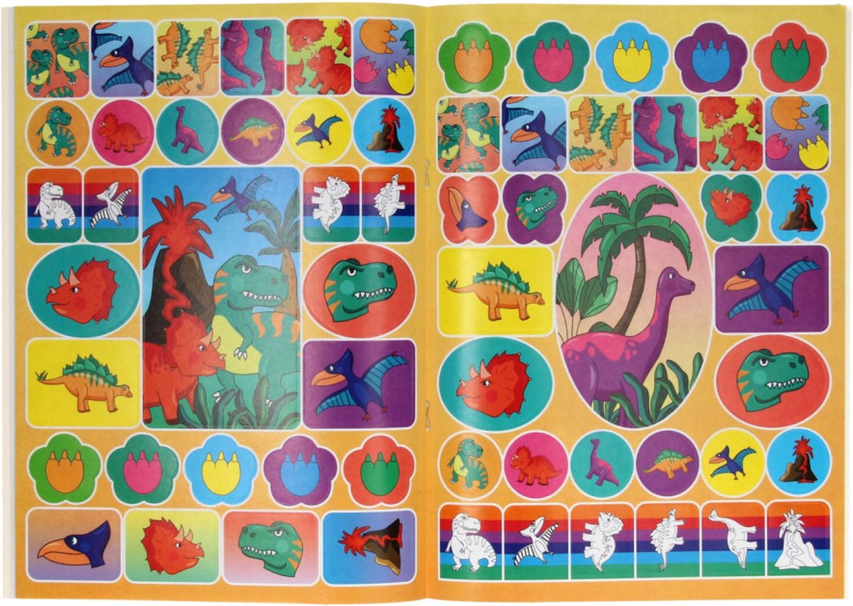 LG-Imports Kleurboek Dino Groot 12st