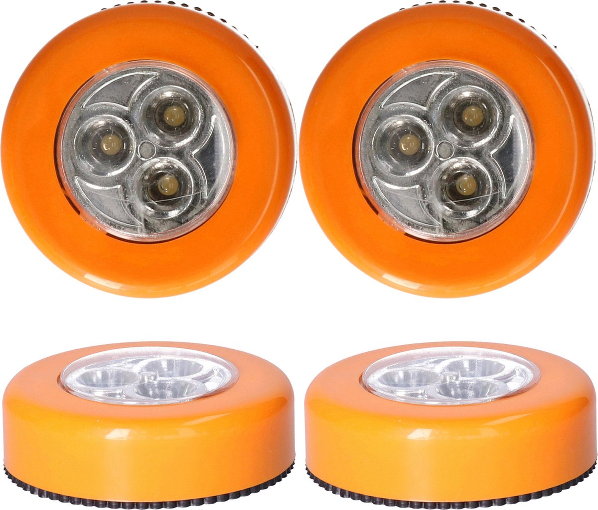Fiestas Guirca Pompoen verlichting - 5x - led - 6,6 cm - 4 kleuren - pompoen lampje - pompoenlichtje - Halloween Paars