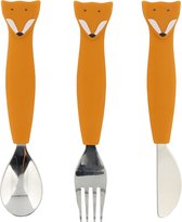 Bol.com Trixie Silicone cutlery set 3-pack - Mr. Fox aanbieding