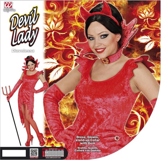 Duivelin, Fluweel Lady Beelzebub Kostuum Vrouw