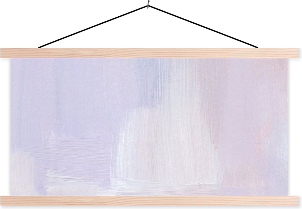 Posterhanger incl. Poster 120x60 cm - Schoolplaat - Pastel - Verf - Design - Textielposter
