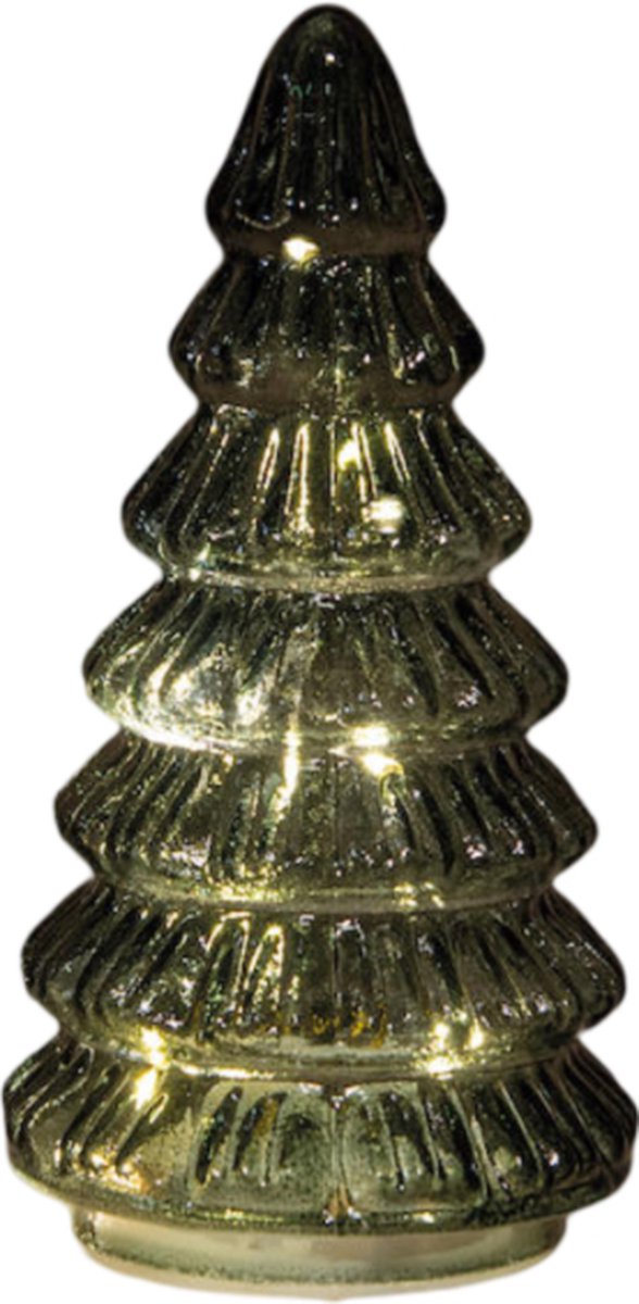 Anna's Collection - Kerstboompje glas 10led op batterij met timer 1...