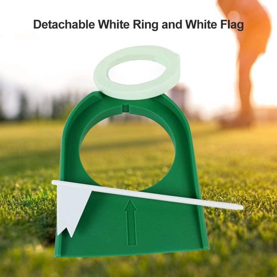 Golf Putting Cup druk putt Trainer verstelbaar gat witte vlag indoor outdoor golftraining van GOLF — afbeelding 4