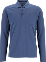 Polo coupe régulière Redmond à manches longues - bleu mélange - Taille : XL