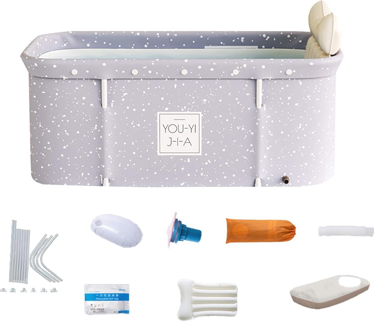 Inklapbare Badkuip voor Kleine Badkamers - Draagbaar en Verplaatsbaar met Accessoires