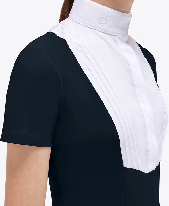 Maillot de compétition Cavalleria Toscana, dossard à S courtes, fille, 152 bleu marine