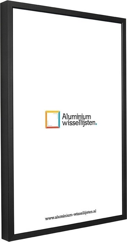 Cadre à langer 90 x 130 Zwart ALU Pro- Line - Acrylite antireflet résistant aux UV - Cadre affiche - Cadre photo - Cadre photo - Cadre Photo - Cadre photo - Bilderhamen - Lichtendonk