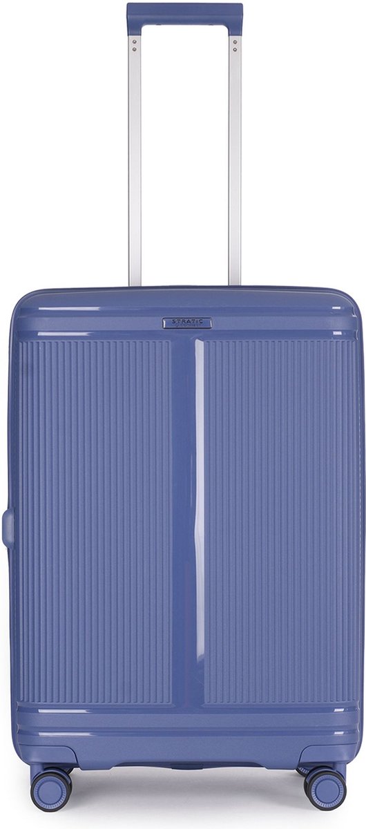 Stratic Straw T - koffer medium – 67x47x28 cm – 3,5 kg – 61/67 L – spinner wielen – blauw