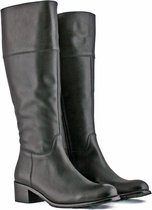 Dames Laarzen Brede Kuiten Anna in Zwart Kuitomtrek 44 cm, schoenmaat 39