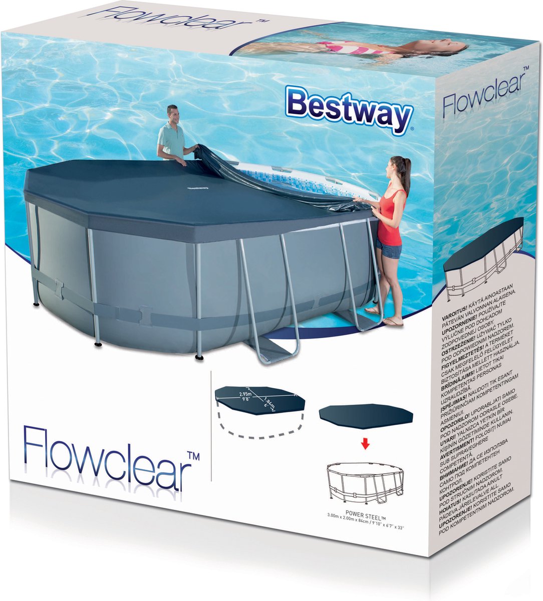 Bestway Flowclear cover for Power Steel - Oval 300 cm