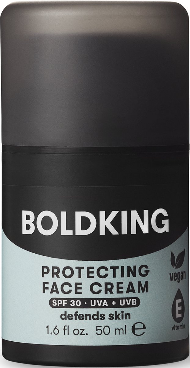 Boldking Gezichtscrème met SPF - Gezichtscreme voor Mannen - Zonnenbrand SPF 50 - Factor 50 - Alle Huidtypen - 50 ml