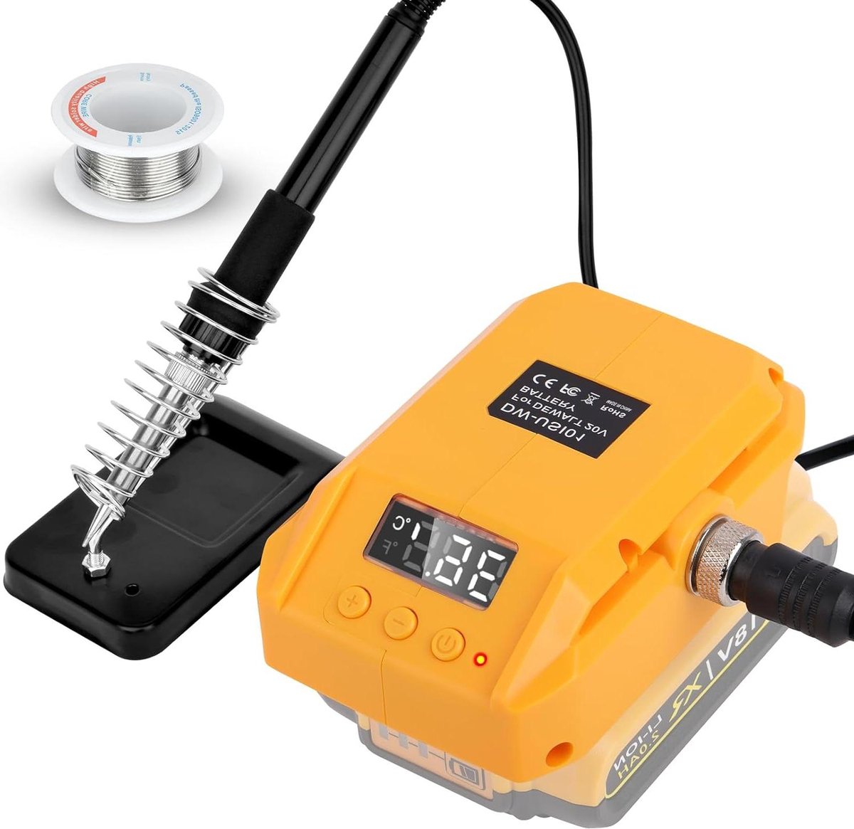 Soldeerboutstation - 18V Digitaal - Voor Doe-het-zelvers - Apparaatreparatie - Horlogereparatie - Draadlassen - Dewalt 18V Li-ion - Accu Compatibel