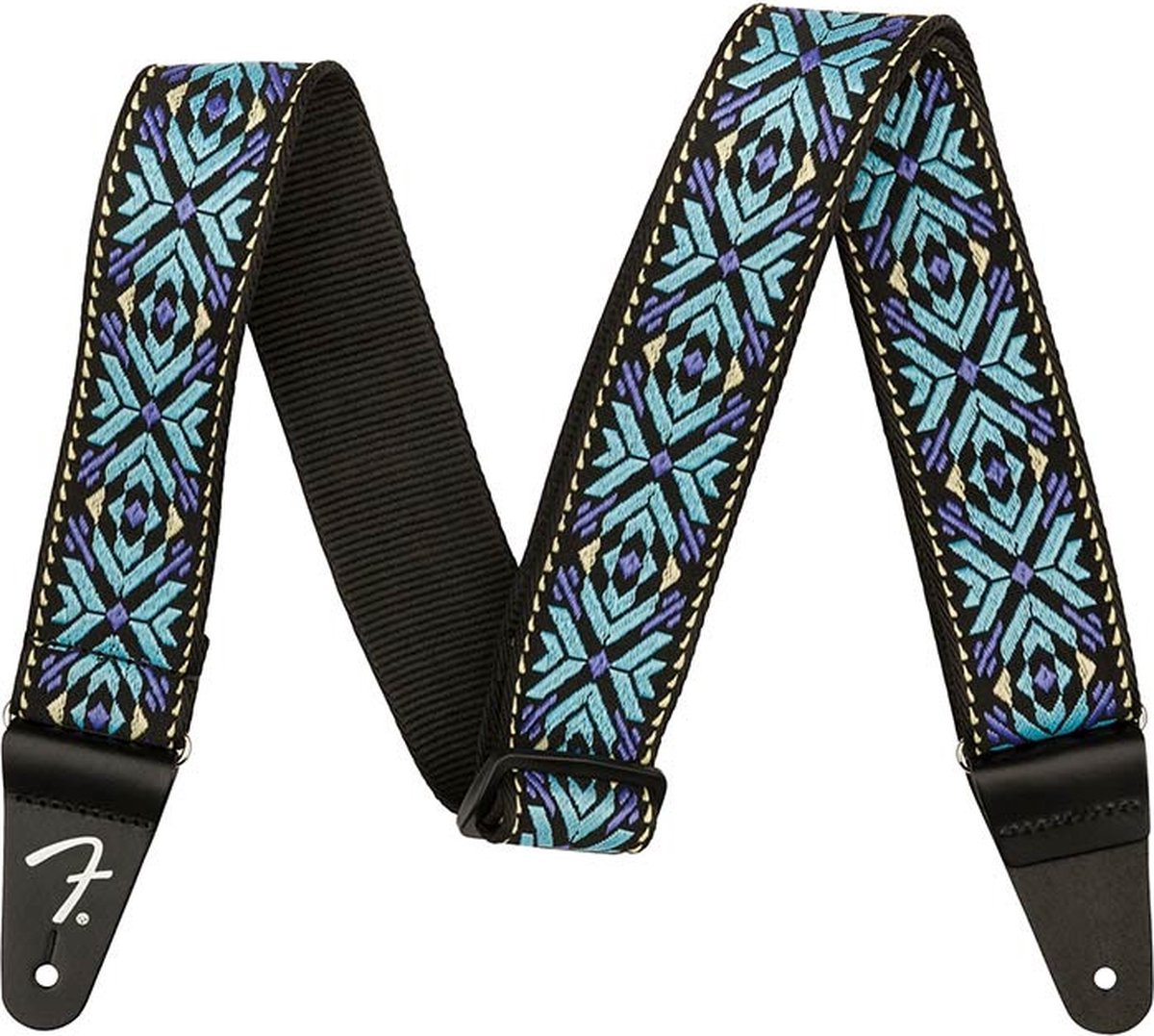Fender 990638025 2 gitaarband, Pasadena geweven, blauwe sneeuwvlok