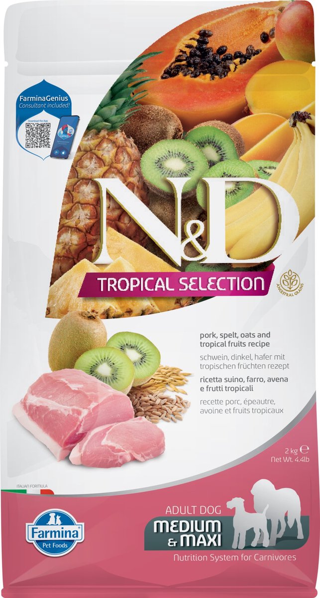 N&D N&D Tropical hondenvoeding Varken medium/maxi 2 kg
