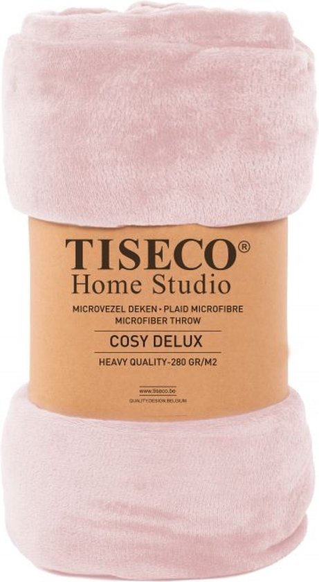 Foto: Tiseco home studio deken cosy delux microflannel 280 g m 180x220 cm roze