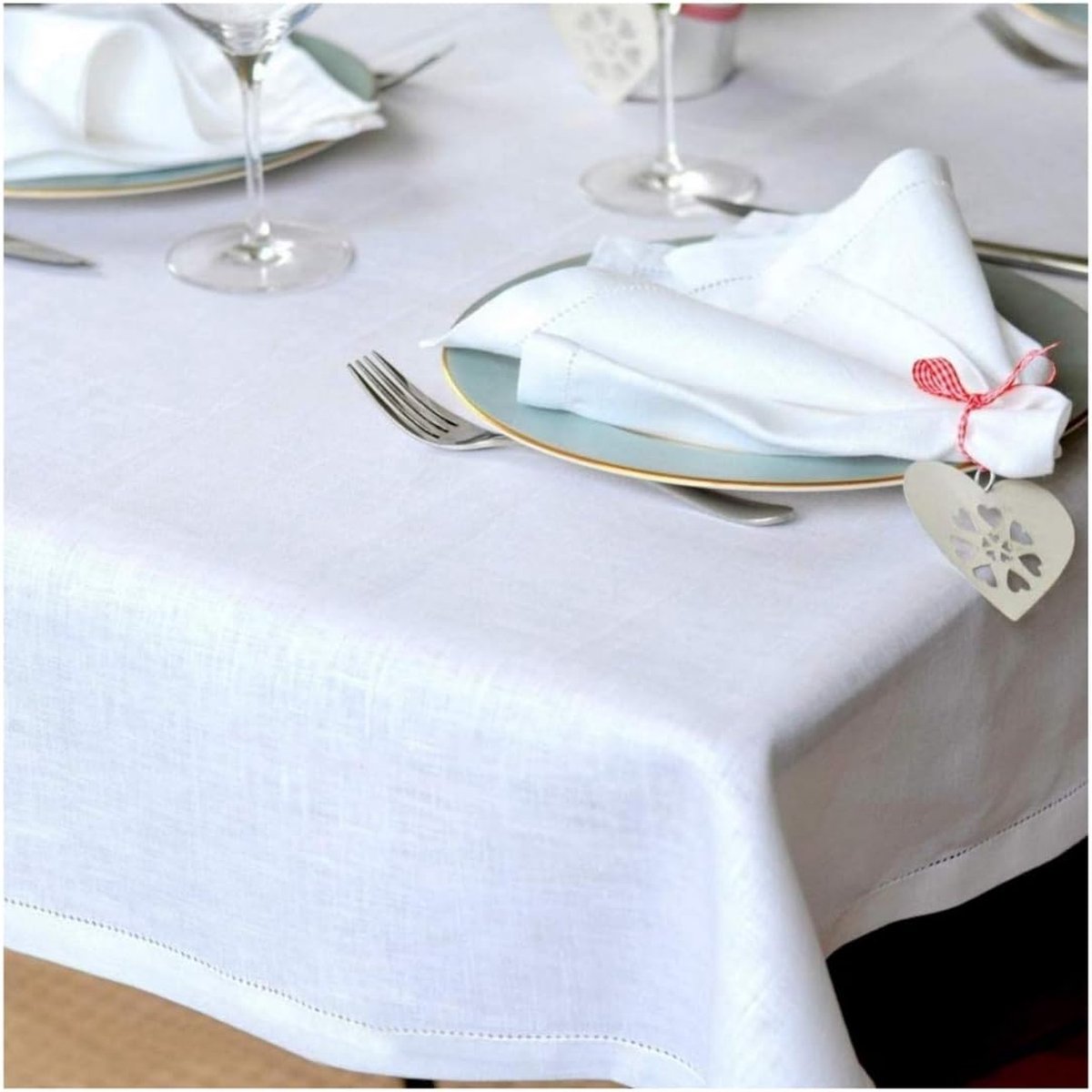 Goodivery ® Elegant en Luxe Tafellaken Florence met Hemstiksel - 100% Linnen