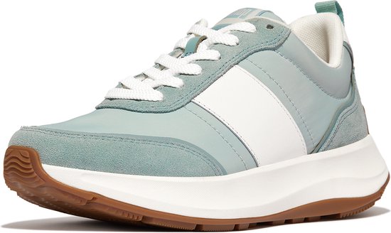 FitFlop F- Baskets Mode Flow - Mix Nylon & Suède BLEU - Taille 37