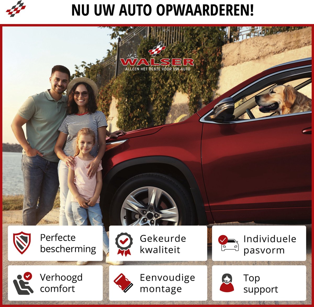 Walser Zijwindschermen voor Dacia Duster 10/2017-Vandaag