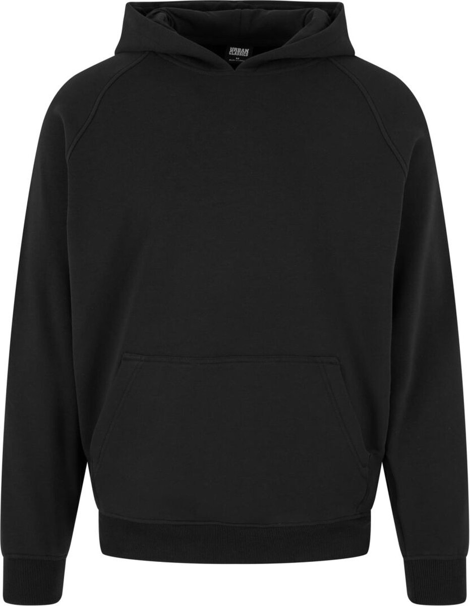 Urban Classics Cosy Raglan Hoody Trui met capuchon L Katoen Basics Zwart