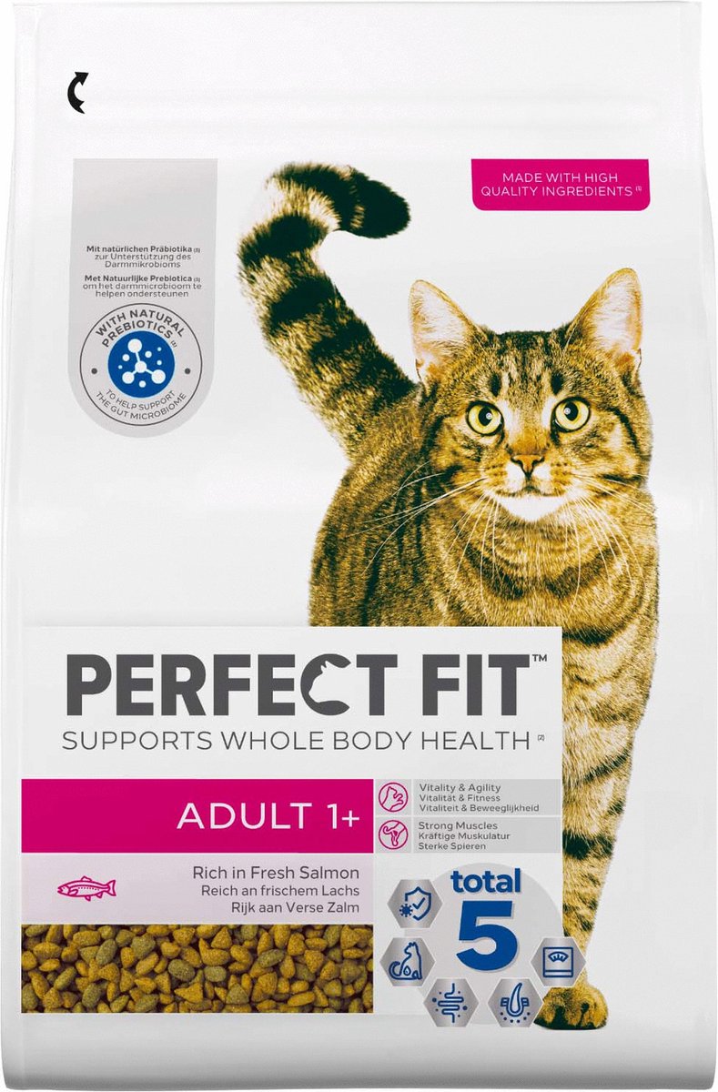 2.8kg Perfect Fit Adult 1+ Rijk aan Zalm Droog Kattenvoer