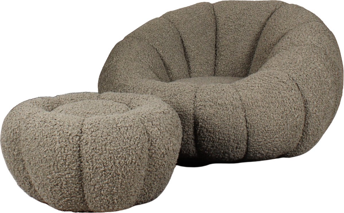 DS4U - Olivia fauteuil set teddy - groen