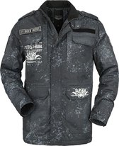 Rock Rebel by EMP grijs overgangsjack met patches - Heren - L