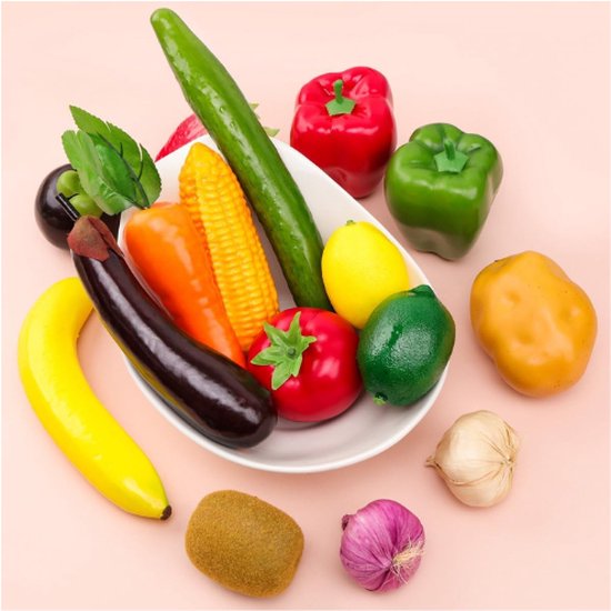10Pack Simulatie Kunstmatige Levensechte Nep Groente Kunstmatige Knoflook Rode Chili Peper Nep Groenten Opknoping Touw Thuis Keuken Party Muur Decor Fotografie Rekwisieten