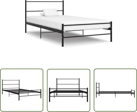 Tidyard Metalen bedframe, bed, logeerbed, bedframe met lattenbodem