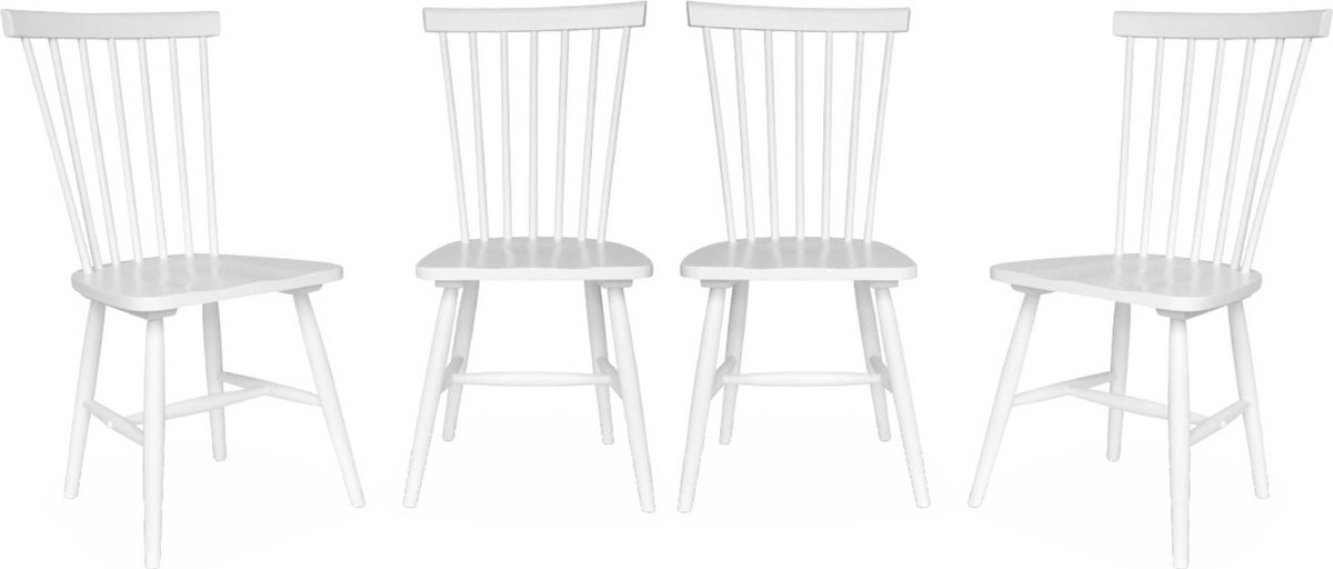 sweeek - Set van 4 hevea houten barstoelen, romie, b 50,8 x d 44,2 x h 90cm