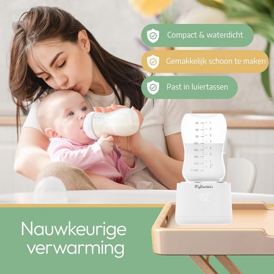 Draagbare Baby Flessenwarmer - Oplaadbare Flessenwarmer voor Onderweg - Geschikt voor Flesvoeding & Borstvoeding - USB Oplaadbaar (Wit) van $ — afbeelding 4
